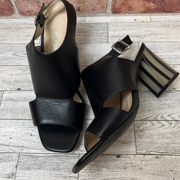Black Chunky Heel - Picture 1 of 7